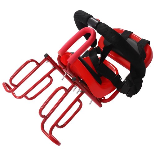 ZERNEIL Rear Child Bike Seat with Seat Cushion, Back Mounted Toddler Kids Bike Seat for Adult Bike, Outdoor Bike Seat for Ages 6 Months to 6 Years Old (Red)