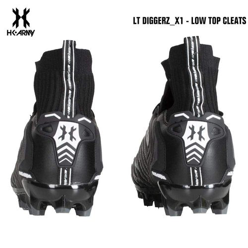 HK Army LT Diggerz_1 Low Top Paintball Cleats - Black/Grey - Size 12