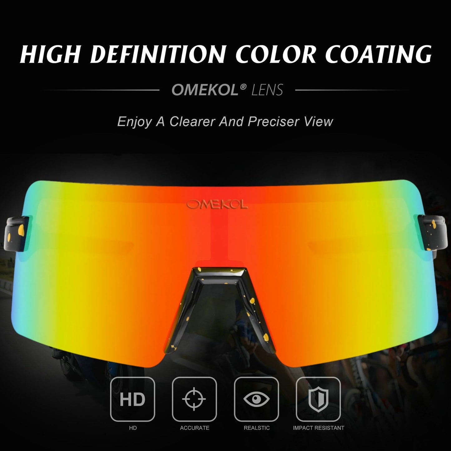 OMEKOL Age 8-18 Youth Polarized Baseball Sunglasses Boys Girls Sports Sun Glasses UV400 Goggles Head Width Less Than 5 Inch - AP3-S