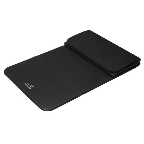 Reebok Vector Stackable Fitness Mat, 72" x 24" (Black), 12mm Foldable Yoga Mat for Floor Exercises and Stretching, EVA Foam with Comfortable Grip, 6 Panel Design, for Home Gym Workout