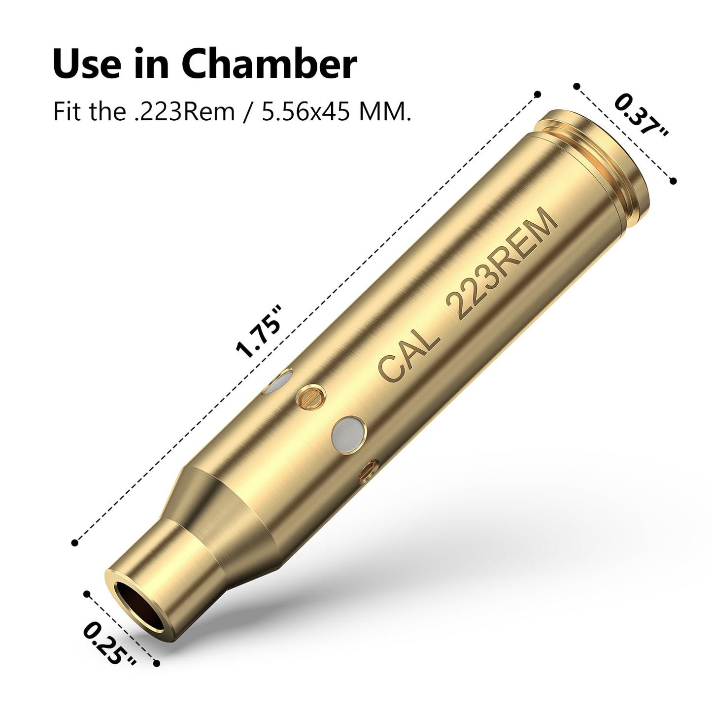 MidTen Green Laser Bore Sight 223 5.56mm, 30-300 Yards Sighting Range Green Laser Boresighter with 4 Sets of Batteries