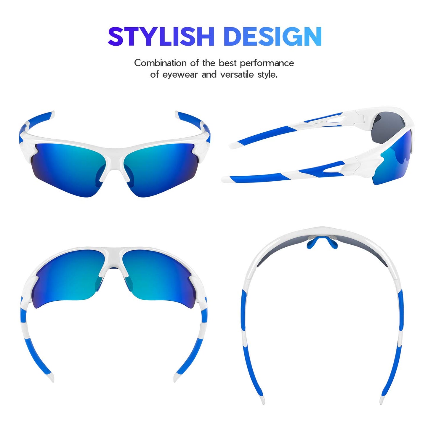 BEACOOL Polarized Sports Sunglasses for Men Women Youth Baseball Fishing Cycling Running Golf Motorcycle Tac Glasses UV400