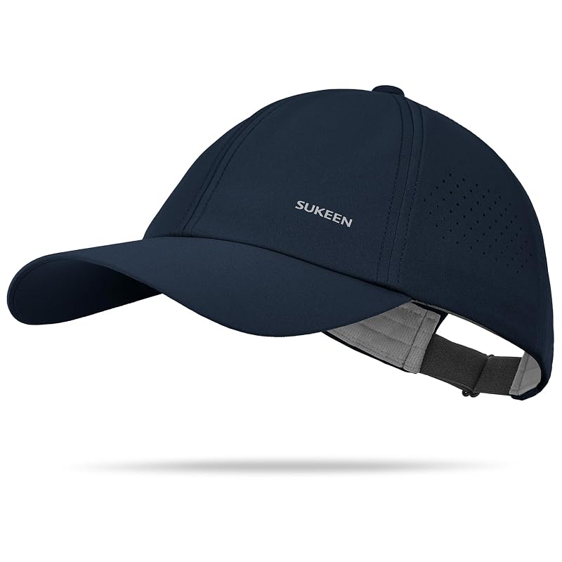 Sukeen Men’s Baseball Cap - Adjustable, Breathable, Moisture-Wicking Dark Blue