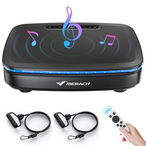 MERACH Vibration Plate Exercise Machine, Vibration Plate for Lymphatic Drainage, Vibrating Plate Exercise Machine for Women Men, Workout Equipment for Home