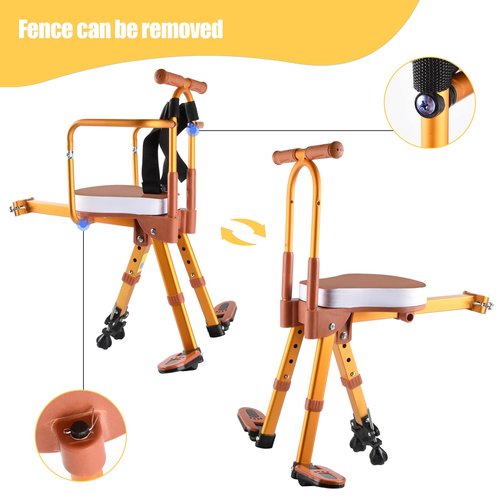 New Aluminum Alloy Kids Bike Seat - Portable Foldable Front Mounted Child Bicycle Safety Seat for Hybrid Cruiser and City Bicycles