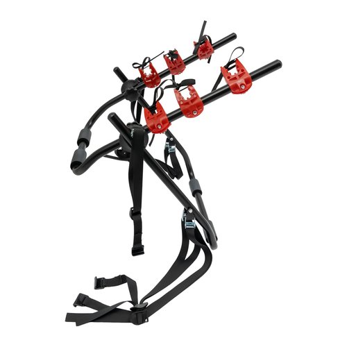 RIUOPN Trunk Bike Rack,Foldable Steel Mount,No-Hitch Bicycle Carrier for Car, Sedan, Hatchback, SUV, Van, Easy Installation, Fits up to 3 Bikes with a Load Capacity of 44.1 Lbs Porta Bicicletas para