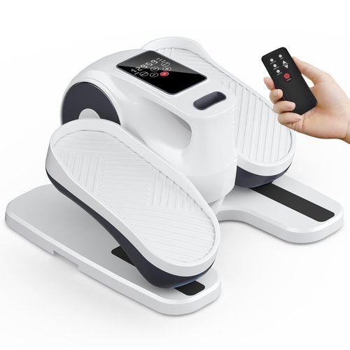 Under Desk Elliptical Machine, Electric Ellipse Leg Exerciser as Seen on TV for Seniors, Seated Pedal Exerciser with Remote Control & 12 Adjustable Speed for Home Office