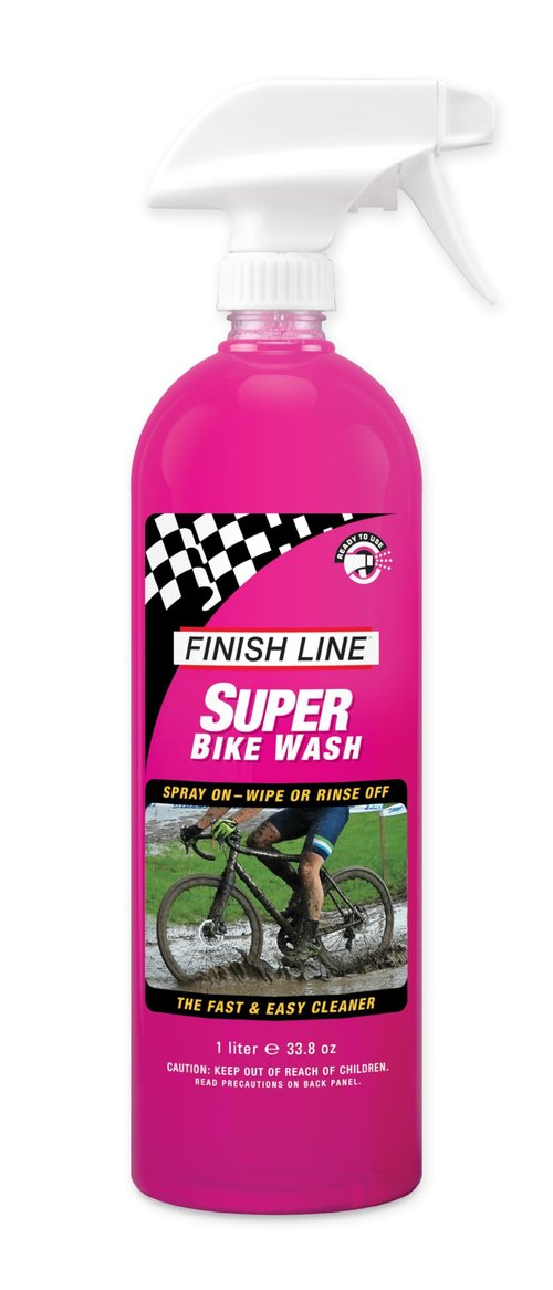 Finish Line Super Bike Wash Bicycle Cleaner, 1 Liter (33.8-Ounce) Spray Bottle