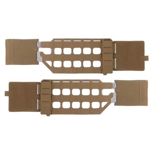 RASPIO Tactical MOLLE Vest Quick Release Elastic Cummerbund, Lightweight Girdle Side Belt Cumberbund Set(Brown)