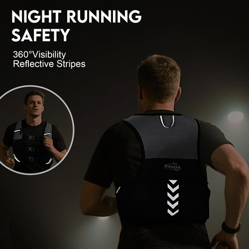 Running Hydration Vest, Lightweight Water Backpack for Running, Water Pack Backpack with 500ML TPU Hydro Water Flask, Water Vest for Running Women, Men