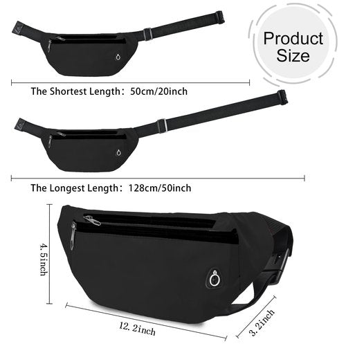 Fanny Pack for Women Men,Crossbody Fanny Pack Water Resistant Sports Waist Bag Pack, Belt Bag for Travel Hiking Running