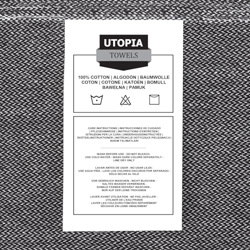 Utopia Towels Pack of 2 Turkish Beach Towel, 40 by 72 Inches, Oversized 100% Cotton, Sand Free Lightweight Absorbent Quick-Dry Beach Blanket, Extra Large Turkish Bath Towels for Travel and Pool, Grey