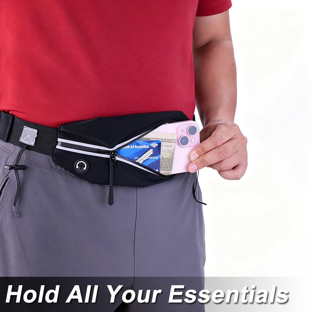 RJ-Sport Triathlon Belt with Pouch - Race Number Bib Holder with 6 Gel Loops, Ideal for Running, Cycling & Marathon (Orange)