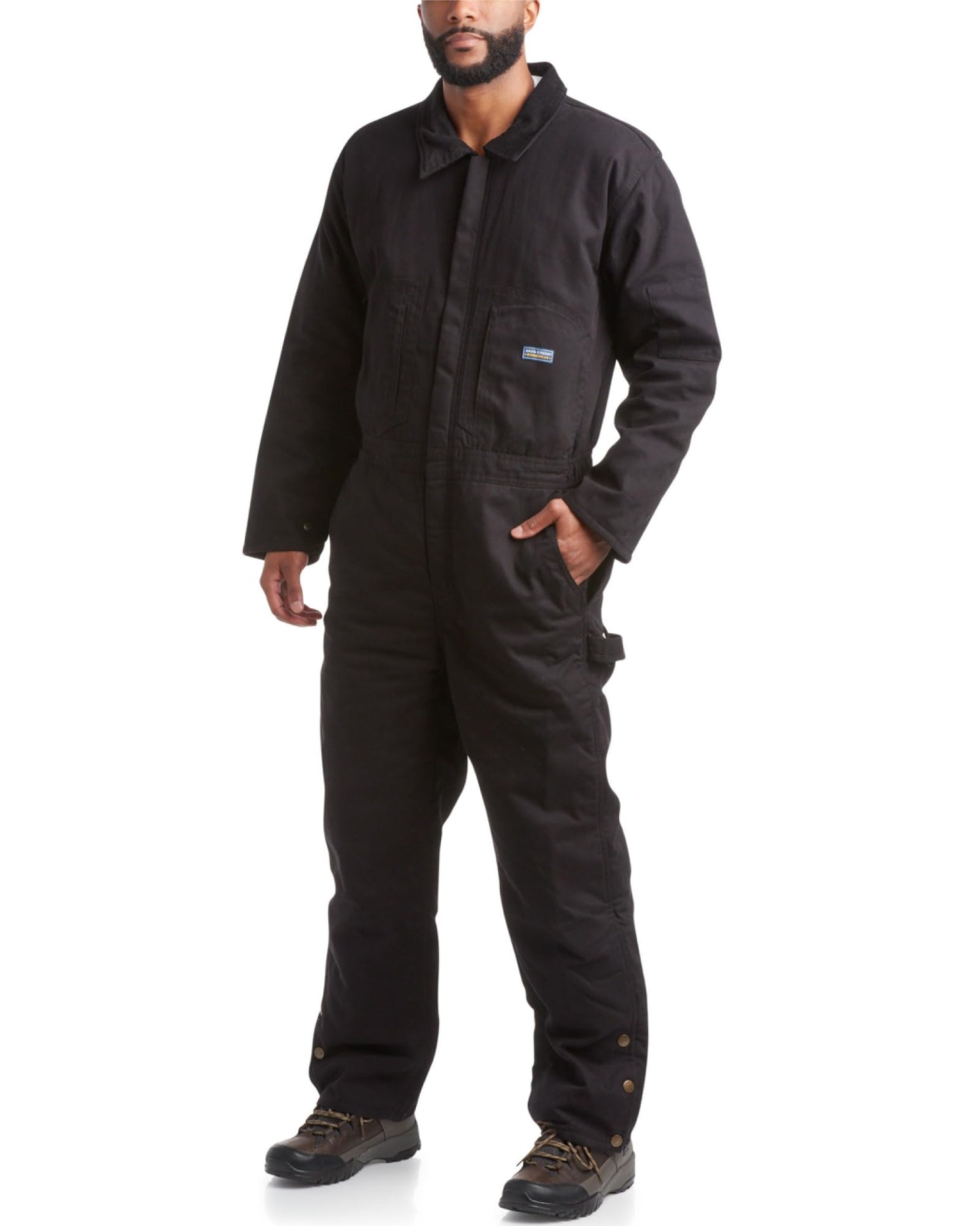 Bass Creek Outfitters Mens Coveralls - Durable Long Sleeve Work Wear Jump Suit Insulated Coveralls for Men with Pockets, Size X-Large, Black