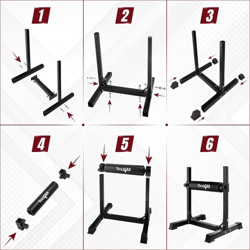 Yes4All Bulgarian Split Squat Stand, Single Leg Squat Roller, Single Squat Stand for Squats, Leg Lunges, Bodyweight Training