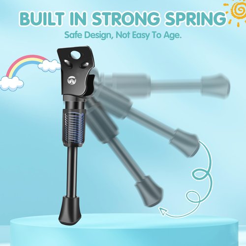 LEICHTEN Kids Bike Kickstand for 16 Inch Wheel Children's Bicycle Single-Side Kick Stand Rear Mount Bikes Support Racks for Girls and Boys Bike