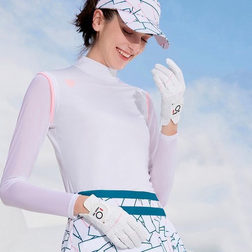 FINGER TEN Womens Ladies Golf Rain Gloves Pair Both Hand or 2 Pack Left Right Hand, Wet Hot Cool Grip, Fit Small Medium Large XL (White, Medium, Ambidextrous)
