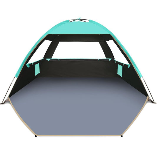 Gorich Beach Tent Sun Shelter for 3/4/6/8/10 Person with UPF 50＋ UV Protection, Lightweight & Easy Setup Beach Shade Canopy, Portable Beach Shade Tent Beach Cabana