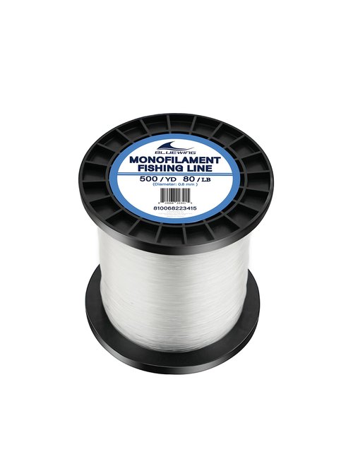 BLUEWING Monofilament Fishing Line Dia. 0.8mm 80 lbs 500 Yards Invisible Thin Diameter Mono Fish Wire String, Clear