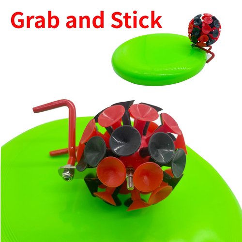ishenkea 2 in 1 Disc Golf Retriever，16 Ft Disc Retriever Disc Golf，Extendable Disc Golf Retriever Pole with Suction Cup and Hook to Retrieve Discs in Water, Trees, Rocks, Bushes