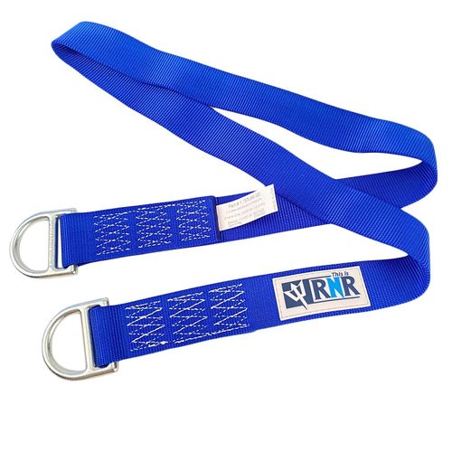 Rock-N-Rescue Professional Nylon Web Anchor Strap - Safety-Rated D-Ring Configuration, Heavy-Duty Fall Protection Equipment, Multiple Lengths 60 Inch, Industrial Safety Gear