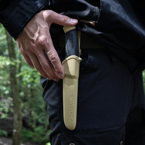 Morakniv M-13216 Companion Fixed Blade Outdoor Knife with Stainless Steel Blade, 4.1-Inch, Desert Tan