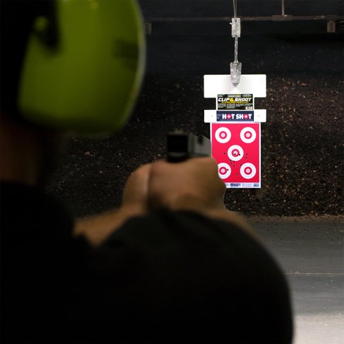 Thompson Target Hot Shot 12.5x19 Inch Premium Ultra Bright Bullseye Paper Shooting Targets for Range Training - Made in The USA (30 Pack)