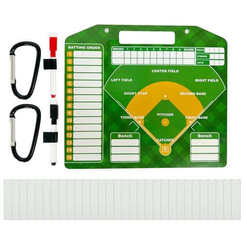 XUZHID Coaching Plate，Baseball Coaching Board Double Sided Baseball Lineups Board Dry Erases Baseball Clipboard Coaching Accessories Enduring