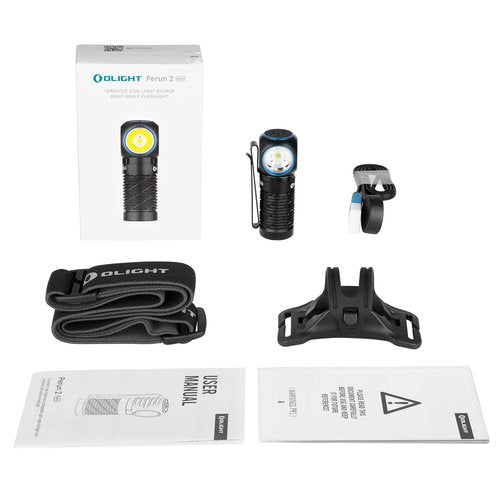 OLIGHT Perun 2 Mini Headlamp 1100 Lumens LED Head Flashlight, Rechargeable Headlight with Red Light Option, Great for Working, Hiking, Camping and Climbing (Black Cool White: 5700~6700K)
