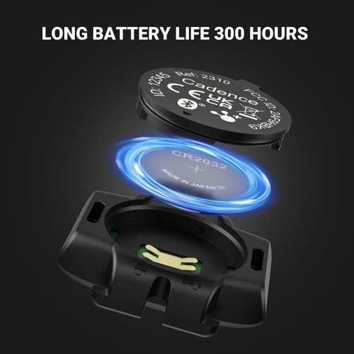 COOSPO Bike Cadence Sensor BK9C, Bluetooth 5.0 ANT+ Cycling Cadence Bicycle RPM Sensor,IP67 Waterproof & 300H Battery, Compatible with Rouvy/Peloton/Wahoo APP/GPS Bike Computers