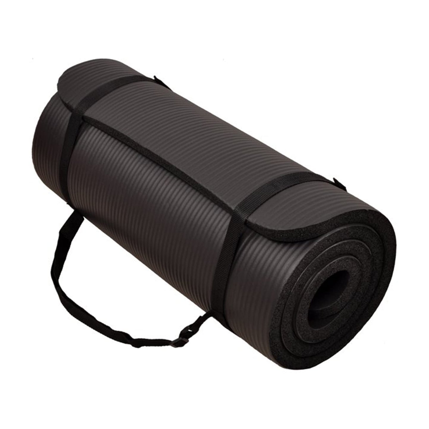 Yoga Mat, One-Inch Extra Thick High Density Exercise Mat, Anti-Tear Exercise Yoga Mat with Carrying Strap, Suitable for Various Yoga Exercises
