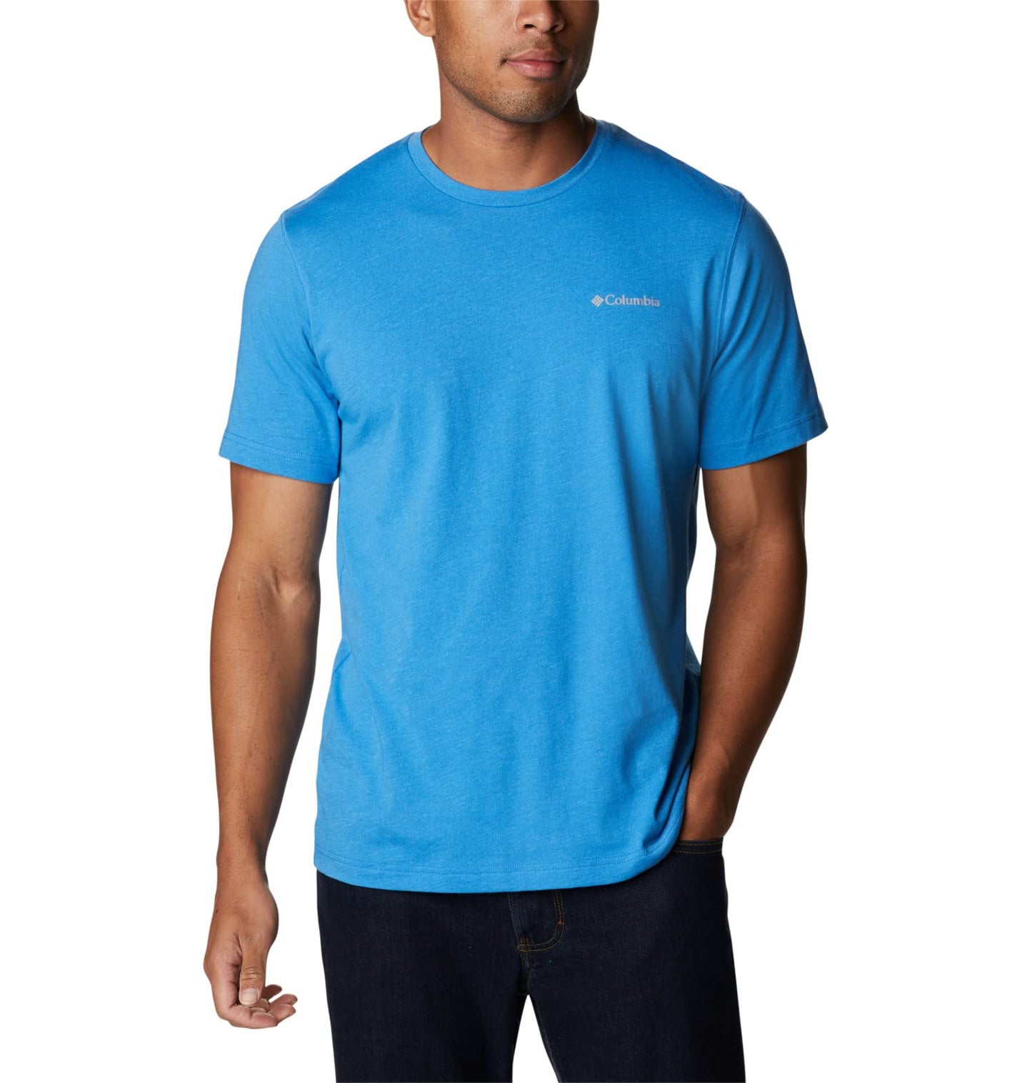Columbia Men's Thistletown Hills Short Sleeve, Bright Indigo Heather, 1X Big