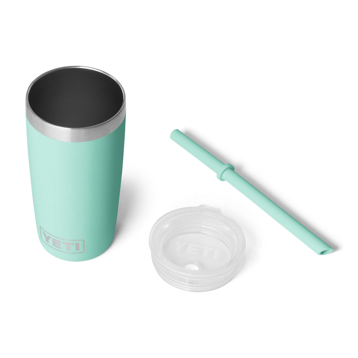 YETI Rambler Jr. 10 Oz Tumbler with Silicone Straw Lid, Seafoam