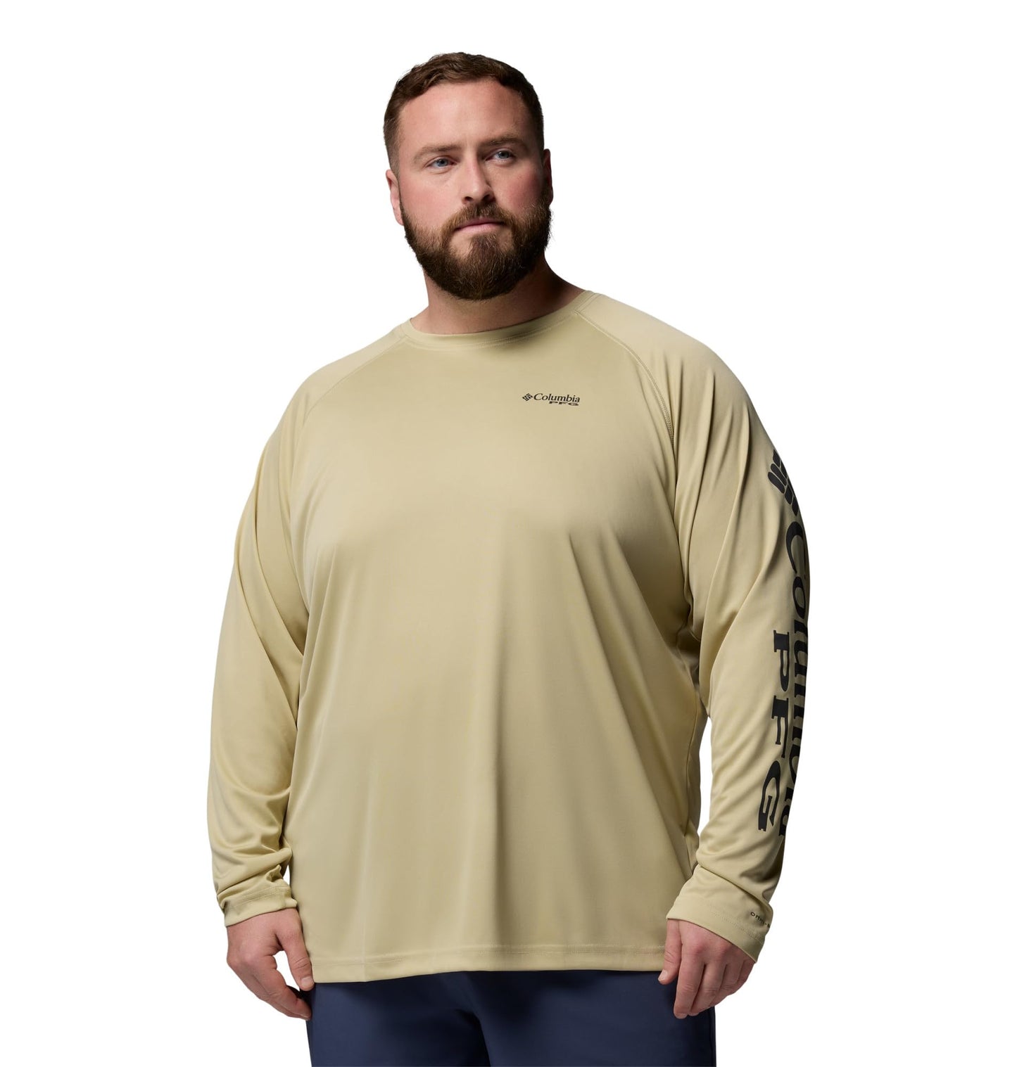 Columbia Men's PFG Terminal Tackle Long Sleeve Fishing Shirt, Serpentine/Shark Logo, Medium