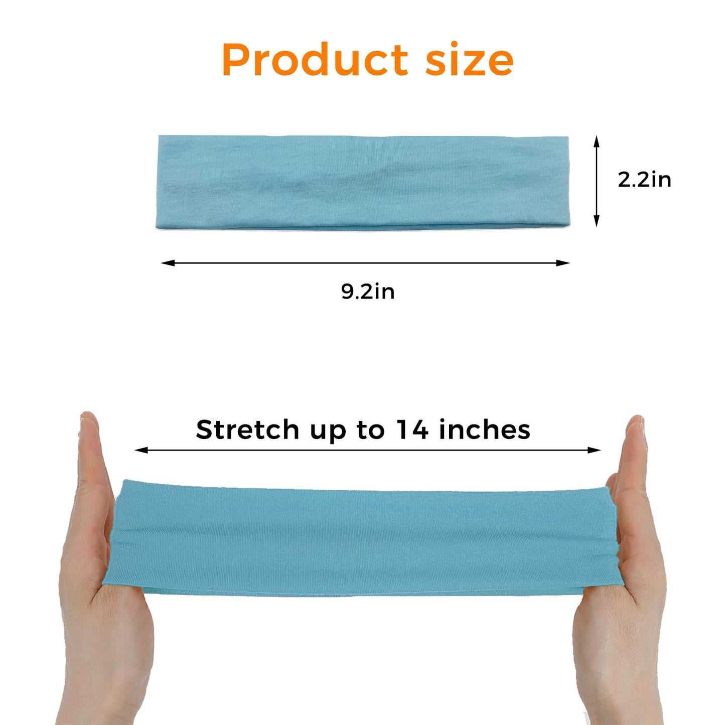7-Pack Headbands for Women Non-Slip, with Soft Stretchable Fabric, Stylish Sports Hair Bands for Women's Hair. Suitable for Yoga, Cycling, Tennis and Outdoor Running