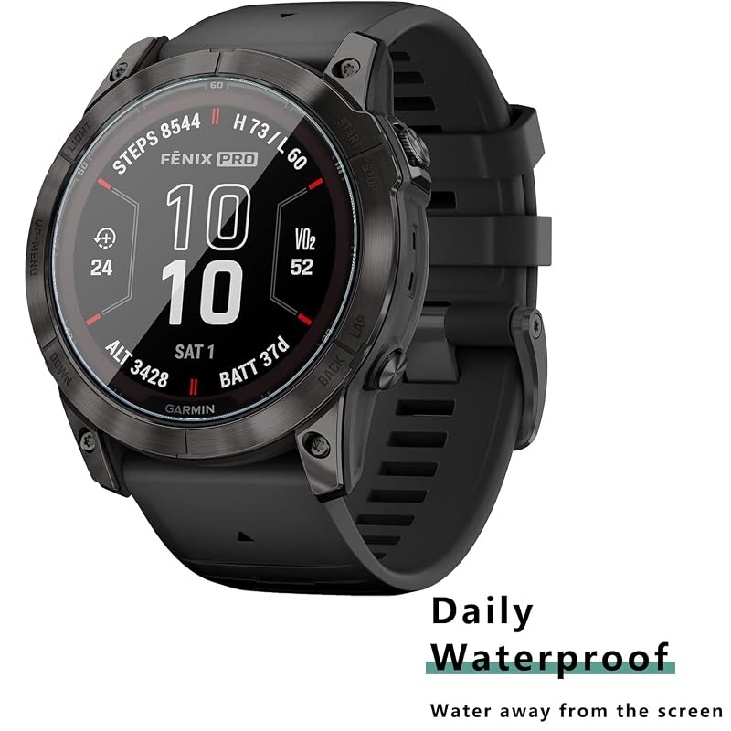 [1+4 Pack] Garmin Fenix 7X / 7X Pro / Epix Pro (Gen 2) 51mm Screen Protector & TPU Bumper Case Set