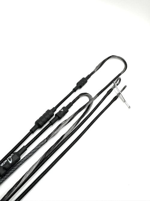 BT Reign 6/7 Replacement Bowstrings & Cables ??OEM Archery Bow Strings for Bowtech/Diamond Compound Bows ??452X Material with Speed Nocks ??Black & Silver (String Only (62 1/8"))