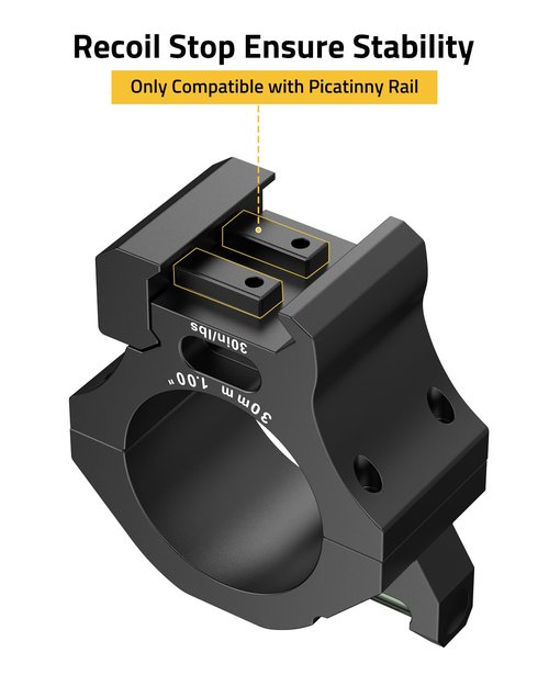 CVLIFE 30mm Scope Rings - Precision Medium Profile Scope Mount with Level Bubble for Picatinny Rails - 2 Pieces
