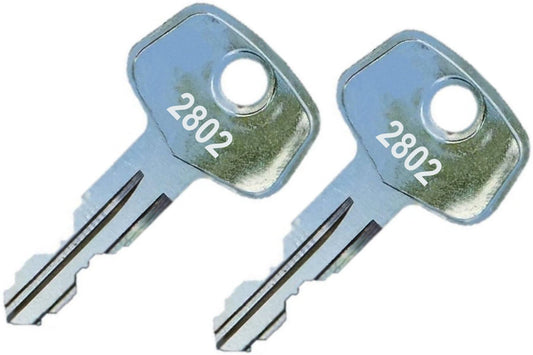 2 Sears 2802 Replacement Keys - Roof Racks, Rails, Cargo Box, Carriers, Crossbars, Haulers, Bags (Codes 2802-3024) Better Than OEM! Now Thule Owned