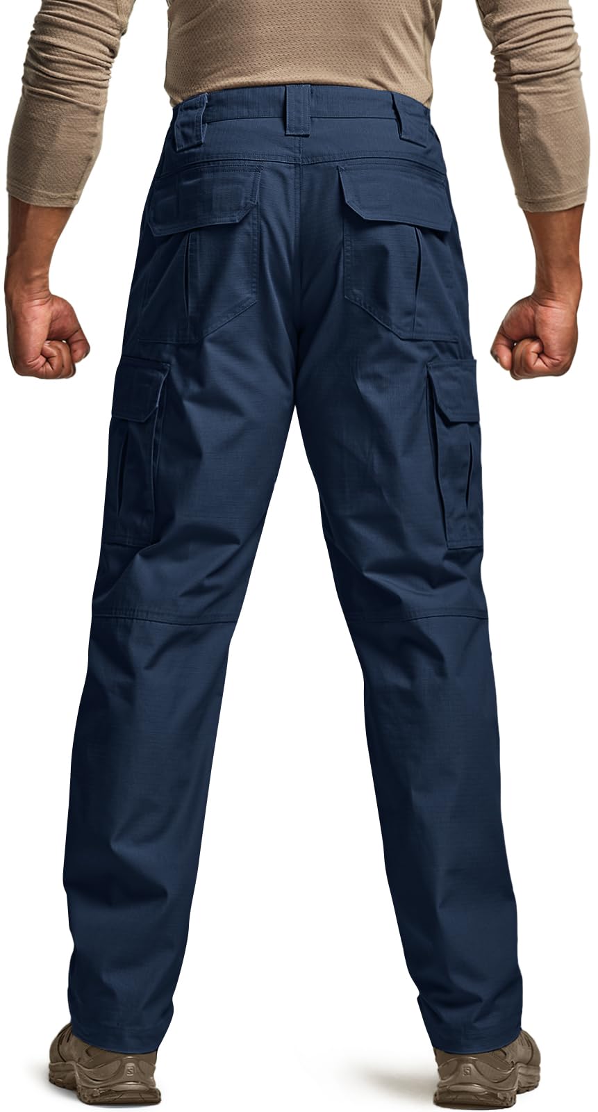CQR Men's Tactical Pants, Water Resistant Ripstop Cargo Pants, Lightweight EDC Work Hiking Pants, Outdoor Apparel, Raider Midnight Blue, 38W x 32L