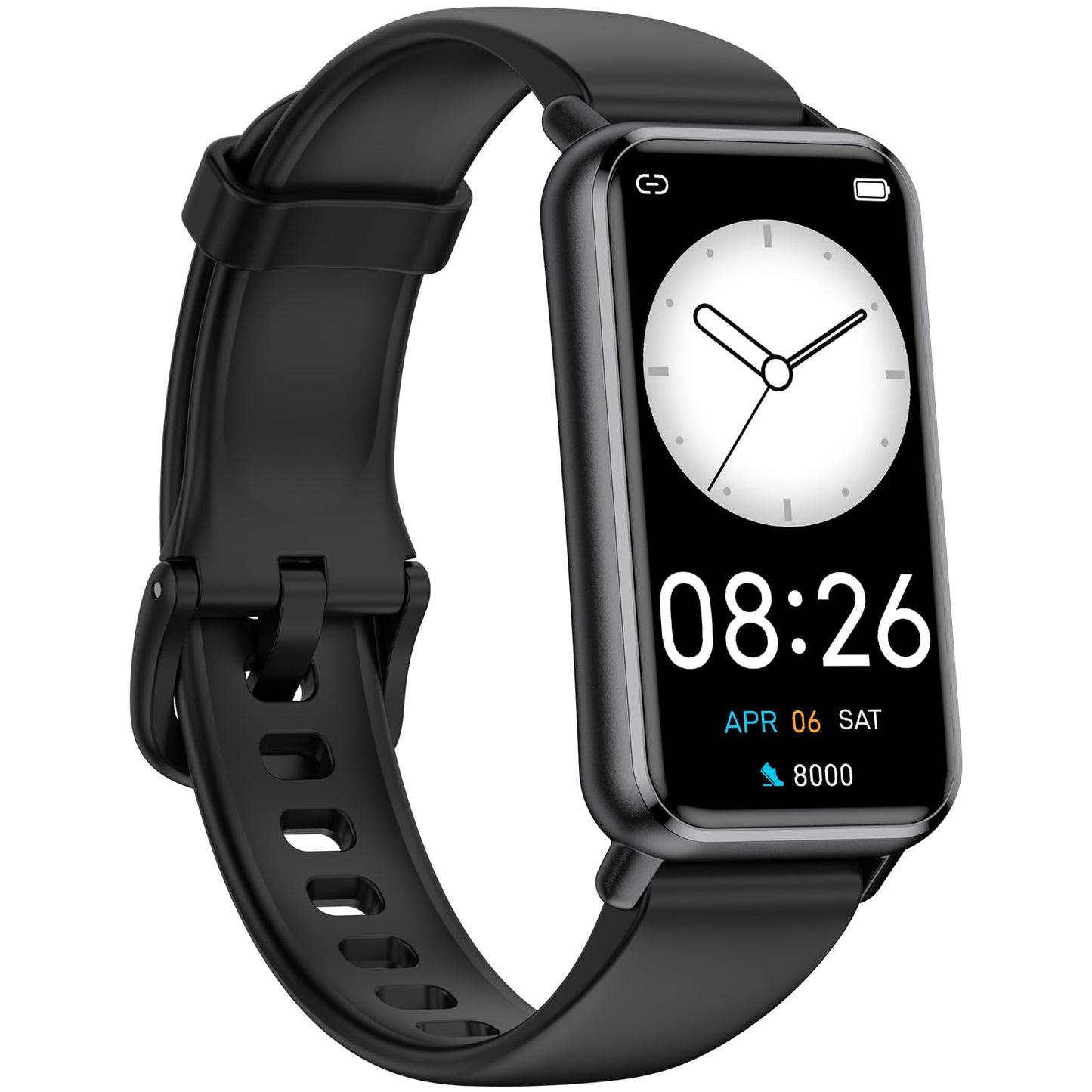 Long Battery Pedometer Watch 14 Days Battery Life, Slim Design No App/Phone Required Fitness Tracker, 50 Meters Waterproof Smart Watch, Heart Rate & Blood Oxygen Monitor Step Counter for Men Women