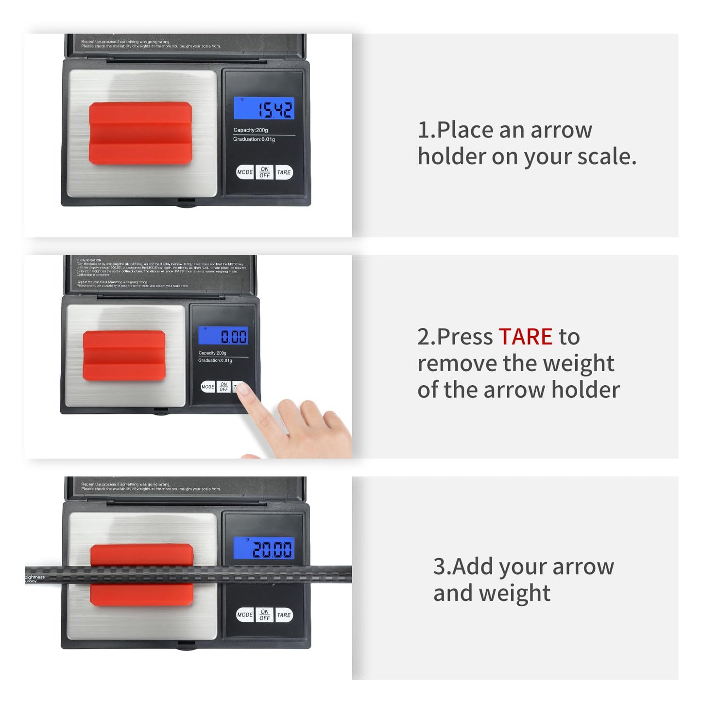 LWANO Portable Arrow Scale, Accurate Digital Grain/Weigh Archery Scale