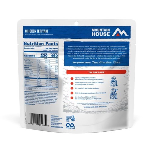 Mountain House Chicken Teriyaki | Freeze Dried Backpacking & Camping Food | 2 Servings | Gluten-Free