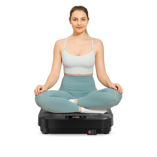 Dripex Vibration Plate Exercise Machine, 99 Adjustable Speeds, Fitness Platform Exercise Machine, Whole Body Workout Equipment for Home, Deep Black