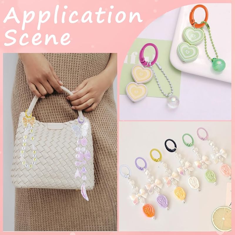 Oval Spring Gate Ring Clips 26Pcs - 13 Colors Colorful Keychain Clips for Bags, Key Rings, DIY Crafts (Variation: Oval)