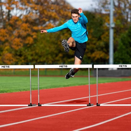 METIS Alloy Hurdles [Junior/Senior] - Adjustable Track and Field Equipment | Packs of 1, 5 or 10 (Pack of 5, Senior)