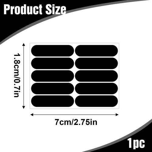 AOZUO 10Pcs Retro Reflective Stickers, Motorcycle Helmet Stickers Black Reflective Tape Night Visibility Reflectors Bicycle Reflective Sticker for Scooters Bike Stroller