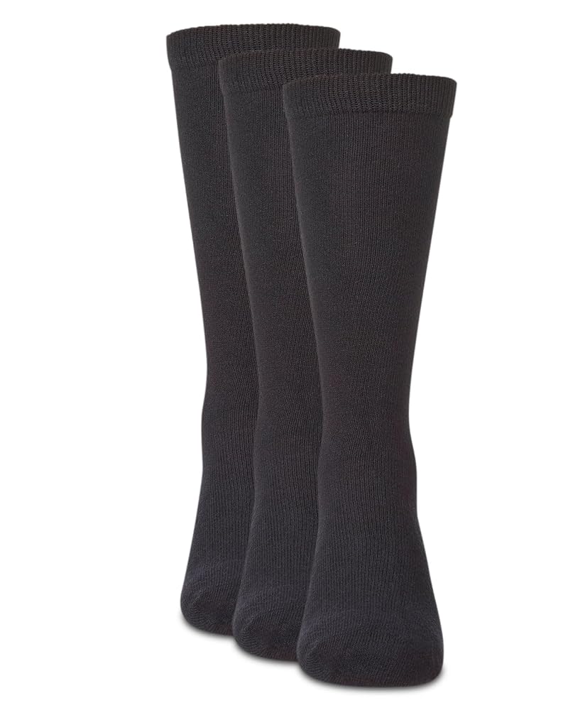 MeMoi 3 Pack Boys Crew Socks - Black Variation: 8-9