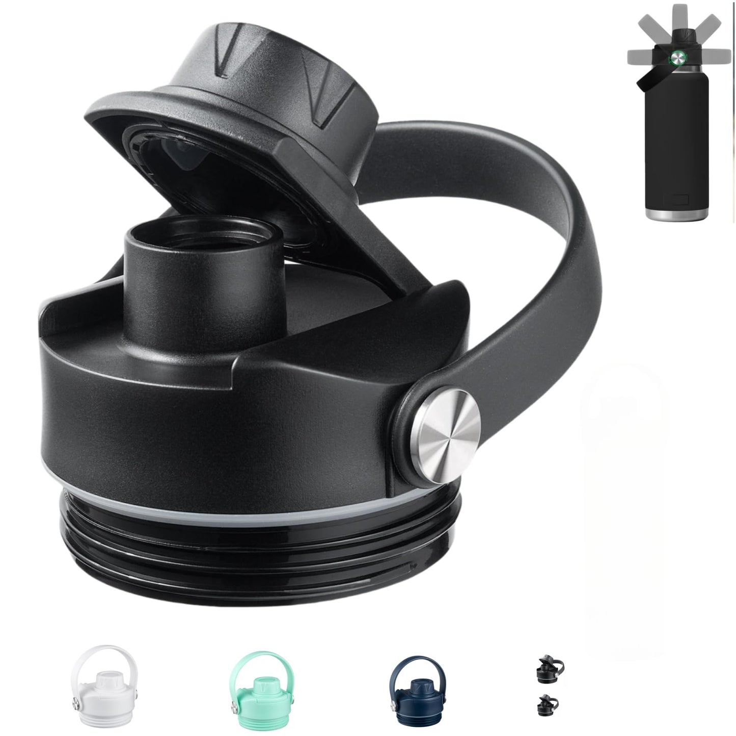Chug Lid for YETI Rambler Bottles, Black