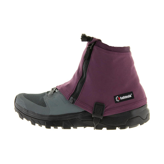Kahtoola RENAgaiter Low Gaiters for Hiking, Mountaineering, Trail Running, Shoe & Boot Protection in Mud, Snow & Ice - Plum - Large|X-Large